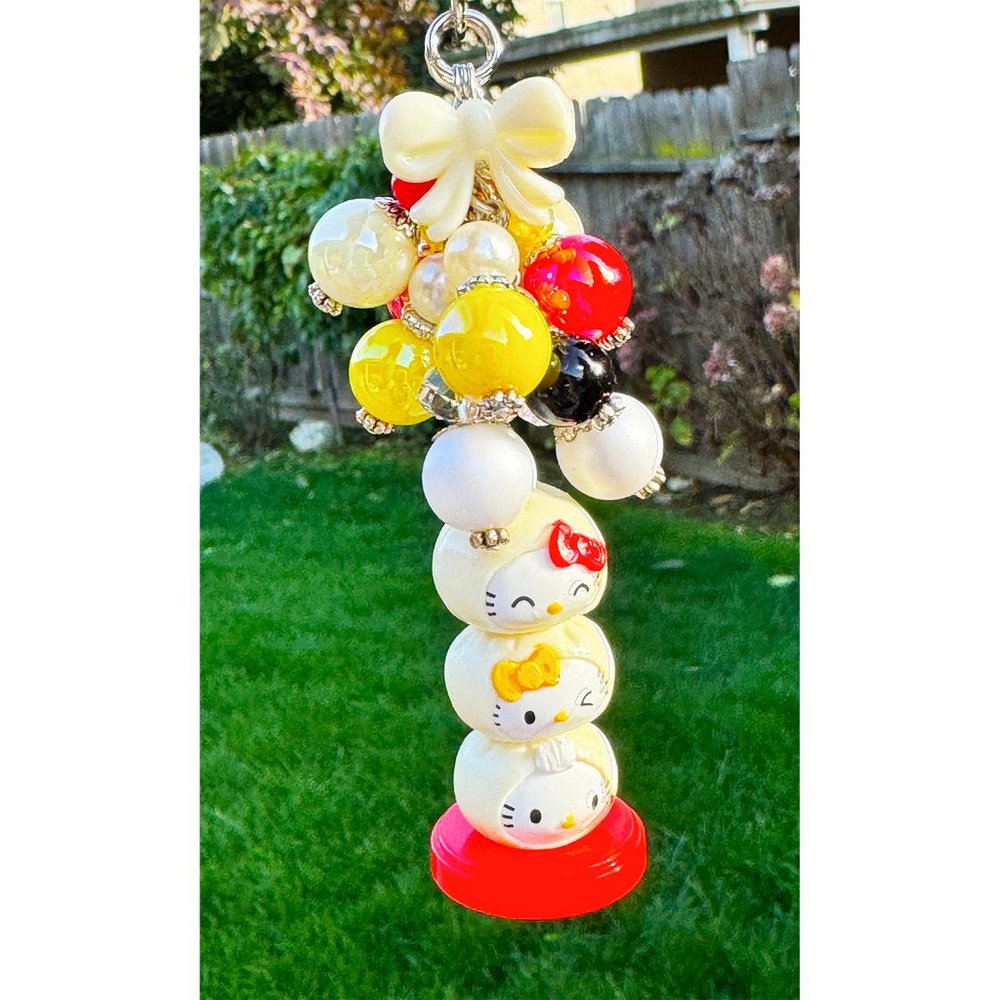 Hello Kitty Kawaii Dumpling Stack Keychain Purse … - image 5